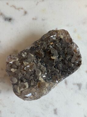 Amethyst Cluster  Crystal Decor with calcite